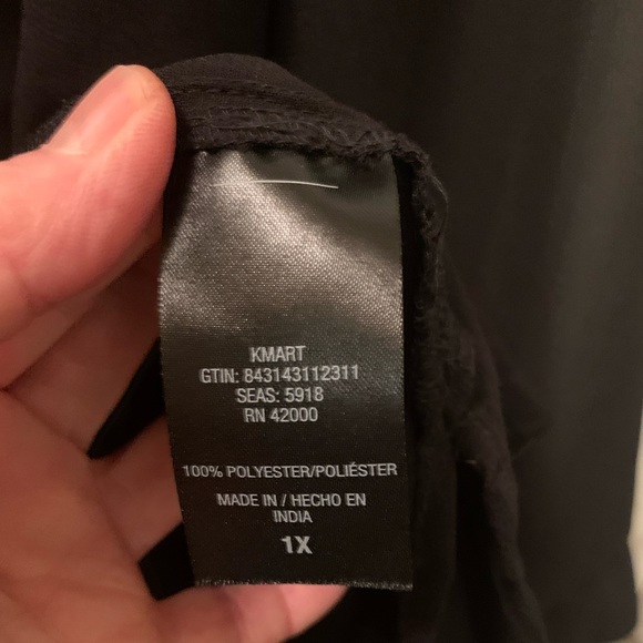 Women’s Black Sheer Attention Plus Blouse - Picture 5 of 5